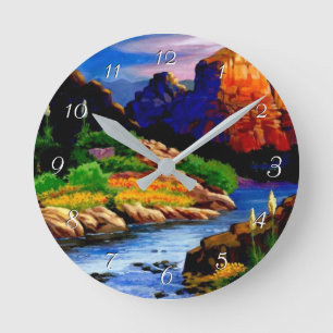 Canyon River Round Clock