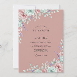 Canyon Rose Alluring Spring Wedding Invitation