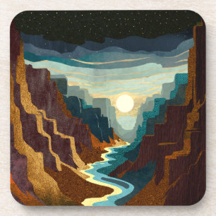 Canyon Sunset Landscape Coaster