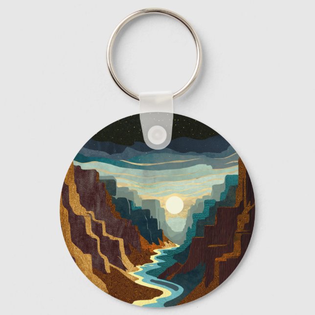 Canyon Sunset Landscape Key Ring (Back)