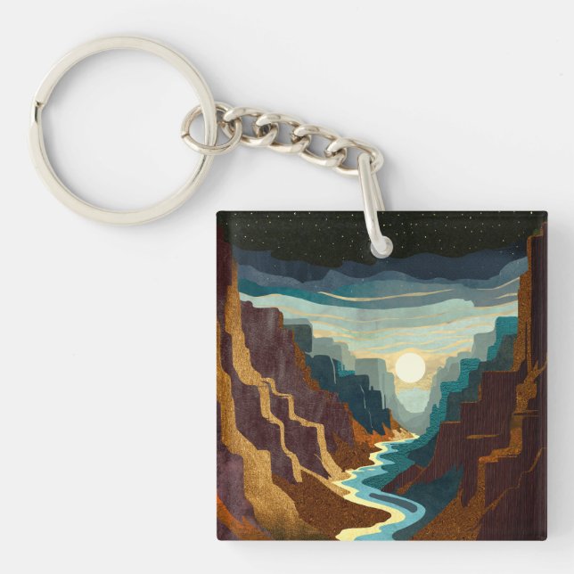 Canyon Sunset Landscape Key Ring (Front)
