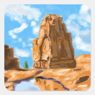 Canyon Symphony: A Vibrant Ode to the Grand Square Sticker