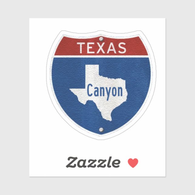 Canyon Texas Road Sign (Sheet)