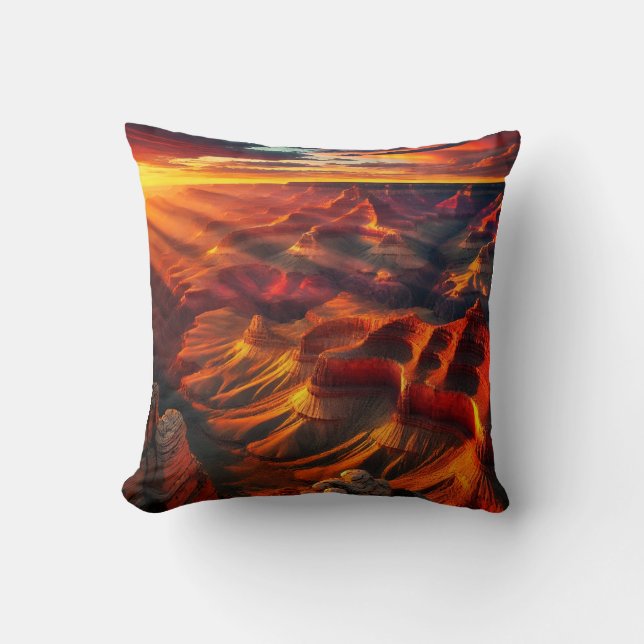 Canyon View Throw Pillow (Front)