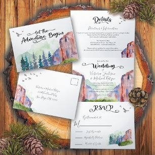 Canyon Wedding Tri-Fold Invitation