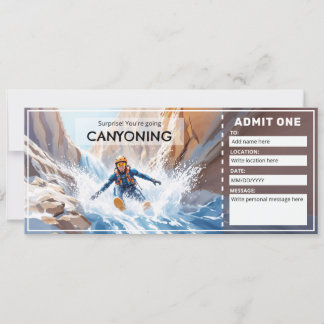 Canyoning Gift Voucher Invitation