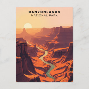 Canyonlands National Park Art USA Postcard
