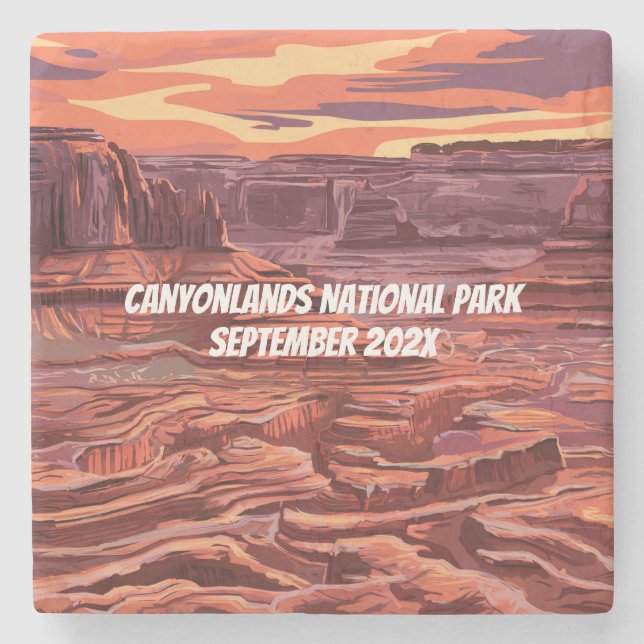 Canyonlands National Park Beautiful Landscape Stone Coaster (Front)