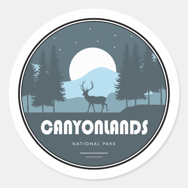 Canyonlands National Park Deer Classic Round Sticker (Front)