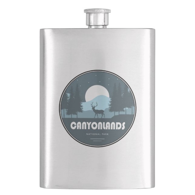 Canyonlands National Park Deer Hip Flask (Front)