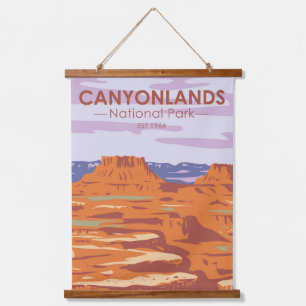 Canyonlands National Park Island In the Sky Retro Hanging Tapestry