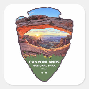 Canyonlands National Park Mesa Arch Arrowhead Square Sticker