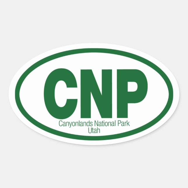 Canyonlands National Park Oval Sticker (Front)