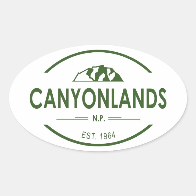 Canyonlands National Park Oval Sticker (Front)