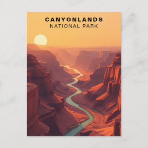 Canyonlands National Park Retro USA Postcard