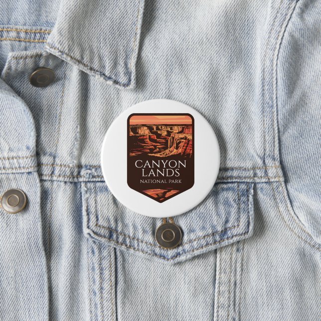 Canyonlands National Park Sunset Emblem 7.5 Cm Round Badge (In Situ)