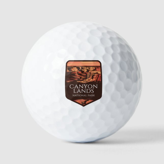 Canyonlands National Park Sunset Emblem Golf Balls (Front)