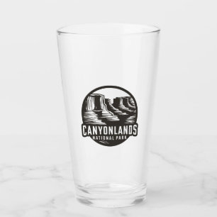 Canyonlands National Park Travel Black White Art Glass