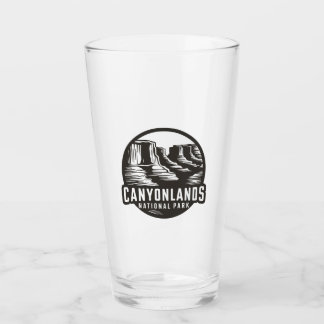 Canyonlands National Park Travel Black White Art Glass