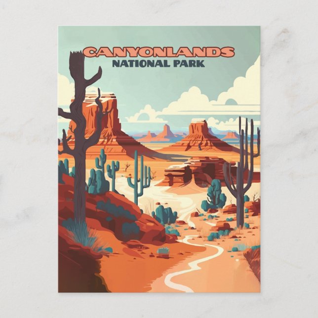 Canyonlands National Park Utah Desert Mountains Postcard (Front)