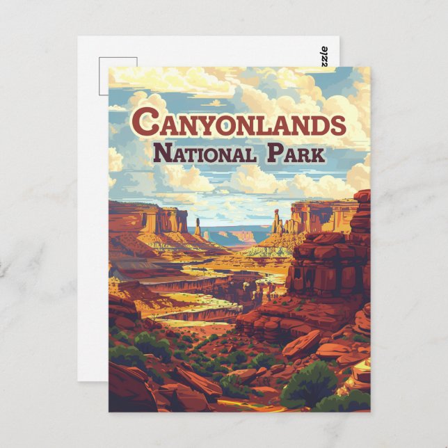 Canyonlands National Park Utah Moab Retro Postcard (Front/Back)