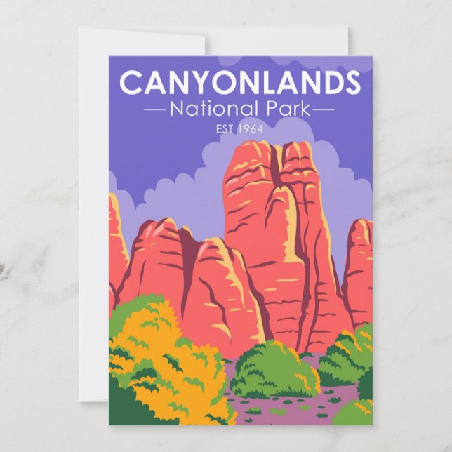  Canyonlands National Park Utah Vintage  Holiday Card (Front)