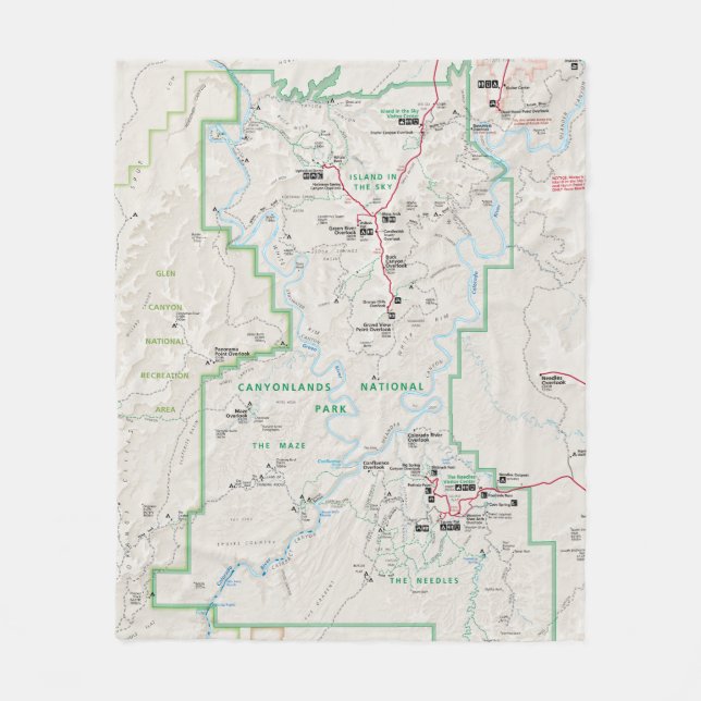 Canyonlands (Utah) map blanket (Front)