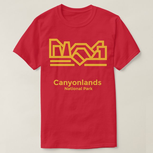 Canyonlands Utah Minimalist Retro Graphic 98  T-Shirt (Design Front)