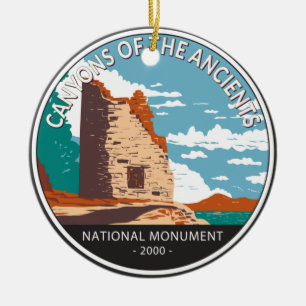 Canyons of the Ancients National Monument Circle Ceramic Tree Decoration