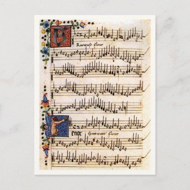 Canzoniere for three and four voices postcard (Front)