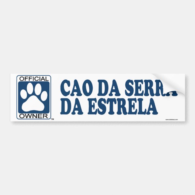 Cao Da Serra Da Estrela Blue Bumper Sticker (Front)