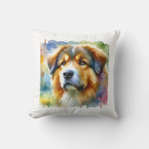 Cao da Serra de Aires Dog 070824AREF123 - Watercol Cushion
