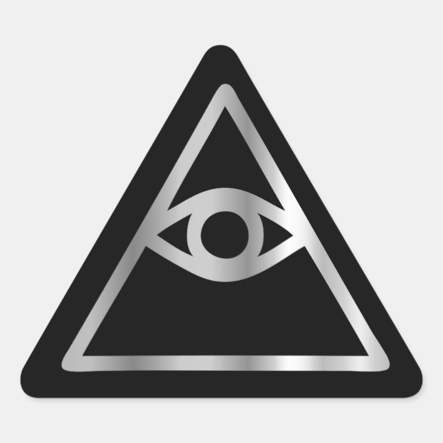 Cao dai Eye of Providence- Religious icon Triangle Sticker (Front)