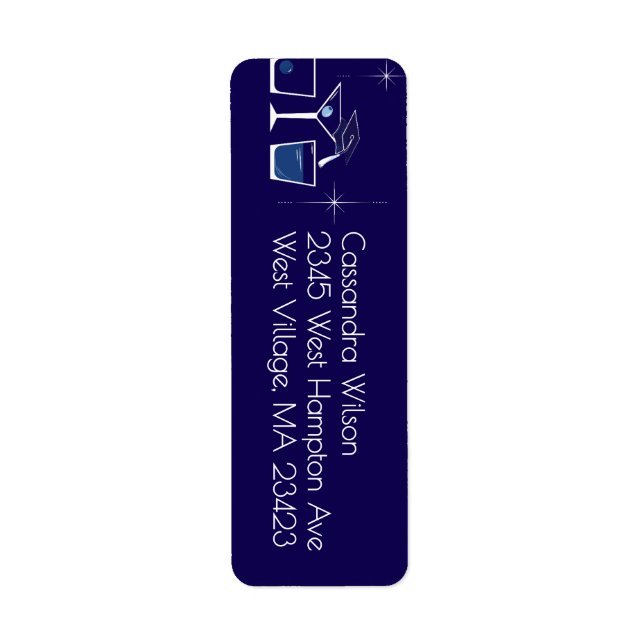 Cap and Cocktail Graduation Party Navy Blue (Front)