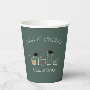 Cap and Cocktail Graduation Party Paper Cups