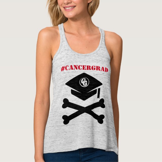 Cap and Crossbones #CancerGrad Tank (Front)