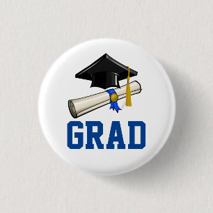 Cap and Diploma 3 Cm Round Badge