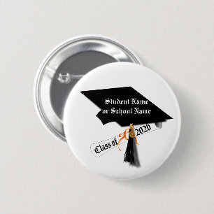Cap and Diploma Class of 2026 Graduation 6 Cm Round Badge