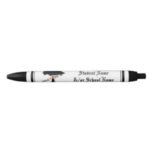 Cap and Diploma Class of 2027 Graduation  Black Ink Pen
