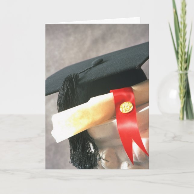 Cap and Diploma Graduation Card (Front)