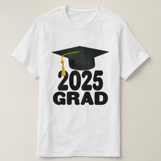Cap and Tassel Class of 2025 Graduation  T-Shirt (Design Front)