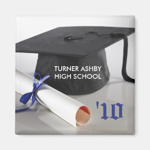 Cap and Tassel Custom Graduation Keepsake Magnet