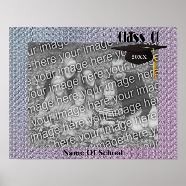 Cap And Tassel Graduation Frame Add Your Photo Poster (Front)