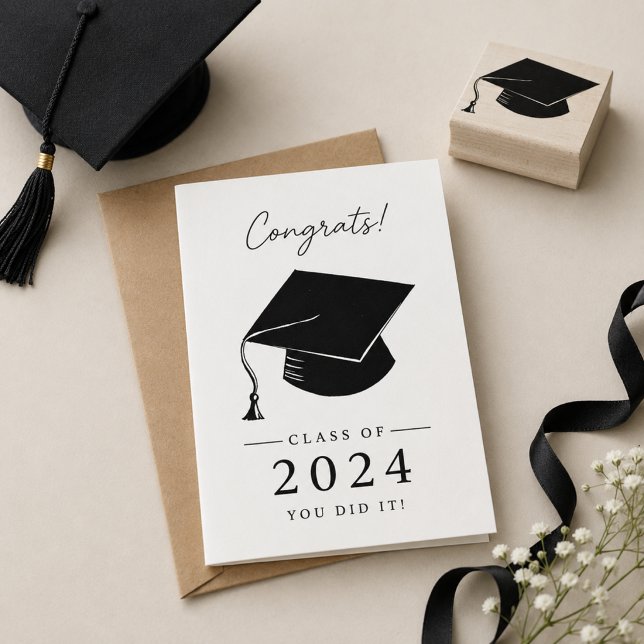 Cap and tassel graduation  rubber stamp (Creator Uploaded)