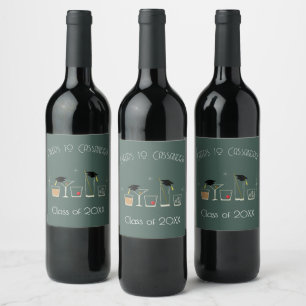 Cap Cocktail Graduation Party Wine Label