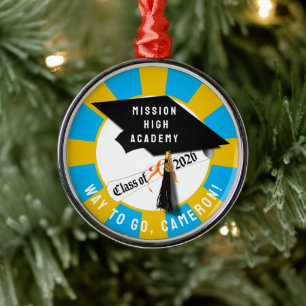 Cap Diploma Class of 2026 Graduation Metal Tree Decoration