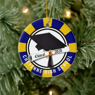 Cap Diploma Class of 2026 Photo Graduation Ceramic Tree Decoration