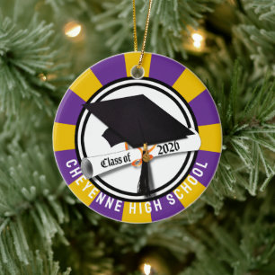 Cap Diploma Class of 2026 Photo Graduation Ceramic Tree Decoration