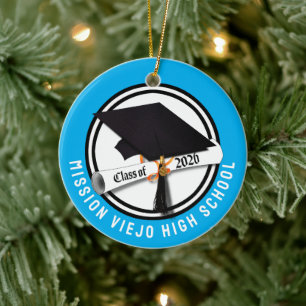 Cap Diploma Class of 2026 Photo Graduation Ceramic Tree Decoration