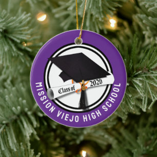 Cap Diploma Class of 2026 Photo Graduation Ceramic Tree Decoration